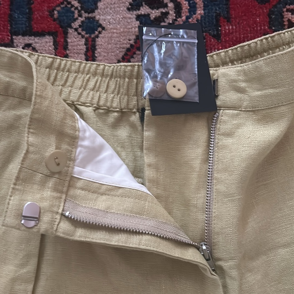 NWT : ATM Anthony Thomas Melillo Linen Shorts, Sz 8, Green - Picture 4 of 10